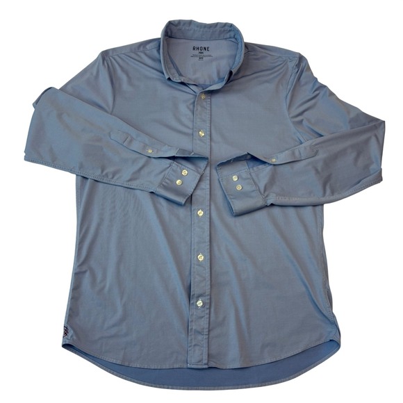 RHONE Other - Rhone Commuter Shirt Mens Medium Blue Long Sleeve Button Up Performance Stretch